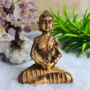 Buda Hindu Mini Meditando - Ouro Velho