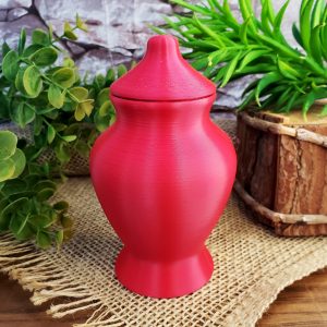 Quartinha de Fibra PLA - Vermelho 12cm - Sem Alça