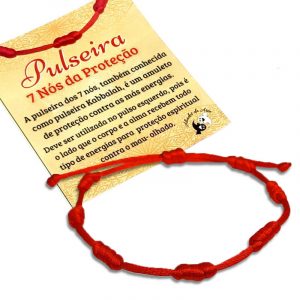 Pulseira 7 Nós da Proteção Kabbalah - Grossa - Imagem 3
