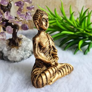 Buda Hindu Mini Meditando - Ouro Velho - Imagem 4