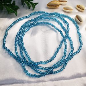 Guia Azul Celeste Brilhante Miçangão