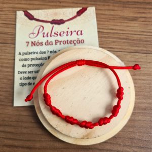 Pulseira 7 Nós da Proteção Kabbalah - Grossa - Imagem 4