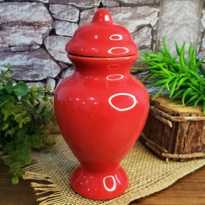 Quartinha de louça Vermelha 20cm - sem alça 04