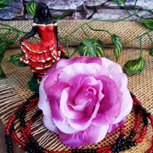 Rosa de Cabelo/Broche - Roxa