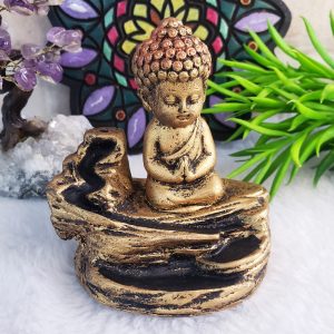 Incensário Cascata Pedra Buda Menino Orando - Zen 2