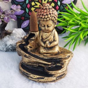 Incensário Cascata Pedra Buda Menino Orando - Zen 2 - Imagem 3