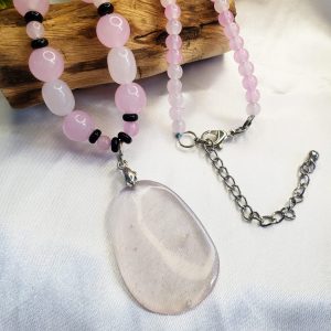 Quartzo Rosa - Colar Pedra Pingente PQ - Imagem 4