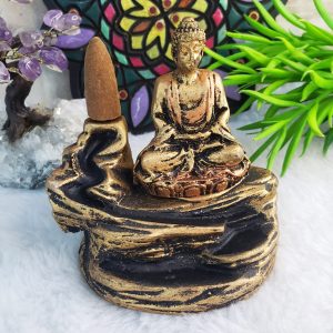 Incensário Cascata Pedra Buda Hindu Meditando - Imagem 3