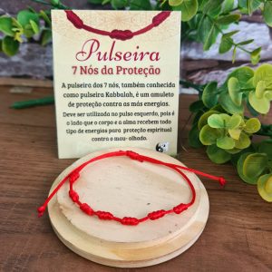 Pulseira 7 Nós da Proteção Kabbalah - Fina - Imagem 3