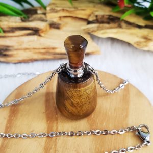 Olho de Tigre - Colar Botella para Essência ou Perfume - Imagem 3
