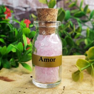 Quartzo Rosa - Garrafa Talismã do Amor