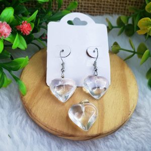 Cristal - Conjunto Brinco + Pingente