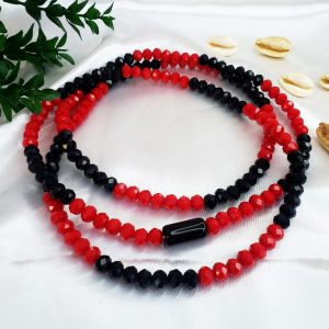 Guia Cristal Vermelho e Preto