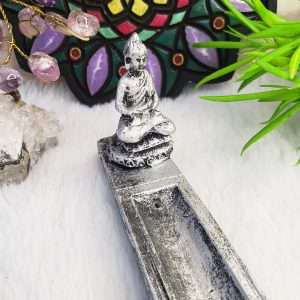 Incensário Barra Buda Hindu PQ - Prata