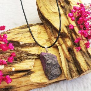Purpurita - Colar Pedra Bruta