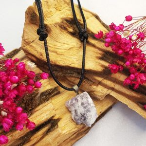 Lepidolita Mica Roxa - Colar Pedra Bruta - Imagem 4