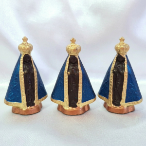 Nossa Sra. Aparecida Miniatura em Metal - 3 unidades