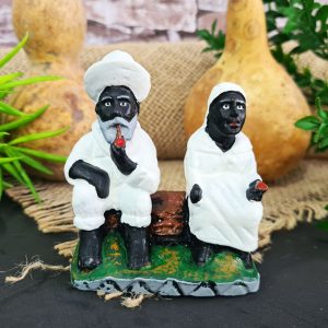 Casal de Pretos Velhos - 10cm