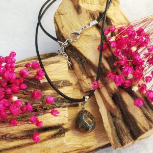 Jaspe Sanguíneo - Colar Pedra Rolada - Imagem 3