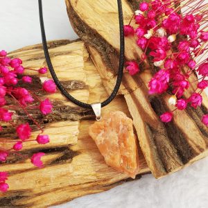 Calcita Laranja - Colar Pedra Bruta - Imagem 3