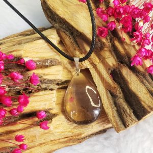 Quartzo Fumê - Colar Gota BR