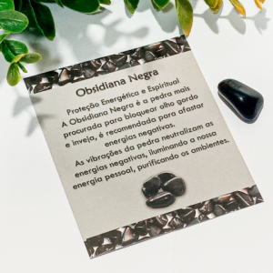 Obsidiana Negra c/ Cartão - PQ