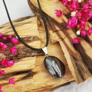 Hematita - Colar Pedra Rolada