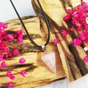 Quartzo Rosa - Colar Pêndulo