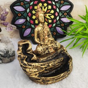 Incensário Cascata Pedra Buda Hindu Meditando 1 - Imagem 3