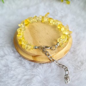 Citrino Queimado - Pulseira Cascalho c/ Extensor - Imagem 3