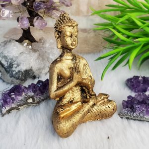 Buda Hindu Mini Orando - Ouro Velho - Imagem 3