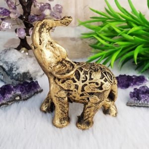Elefante Indiano PQ Folhas - Ouro Velho