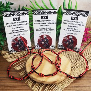 Pulseira Proteção e Axé - Exu - 12 unidades