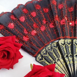 Leque - Preto e Vermelho - Imagem 3