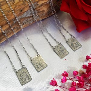 Pretos Velhos - Escapulário de Metal Inox - 6 unidades