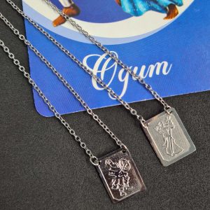 Ogum - Escapulário de Metal Inox - Imagem 3