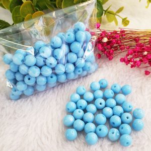 Bolinha de Cerâmica 8mm - Azul Celeste