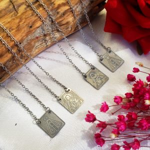 Nossa Senhora Aparecida - Escapulário Metal Inox - 6 unidades