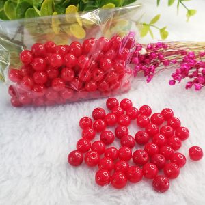 Bolinha de Cerâmica 8mm - Vermelho