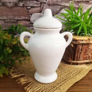 Quartinha de louça Branca 15cm - com alça 02
