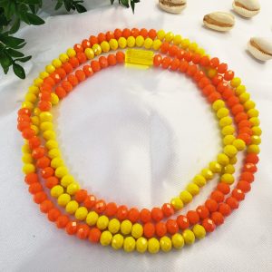 Guia Cristal Amarela e Laranja